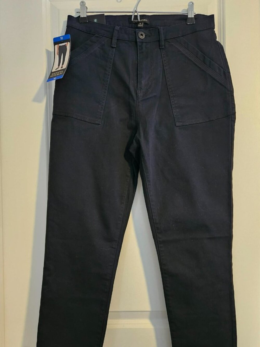Banana Republic Black High Rise Twill Pants Size 10 NWT Stretch Workwear